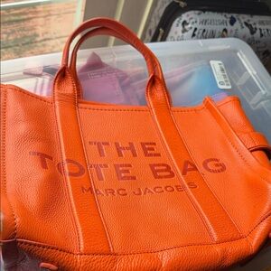 Marc Jacobs Bright Orange Tote USED Medium Size